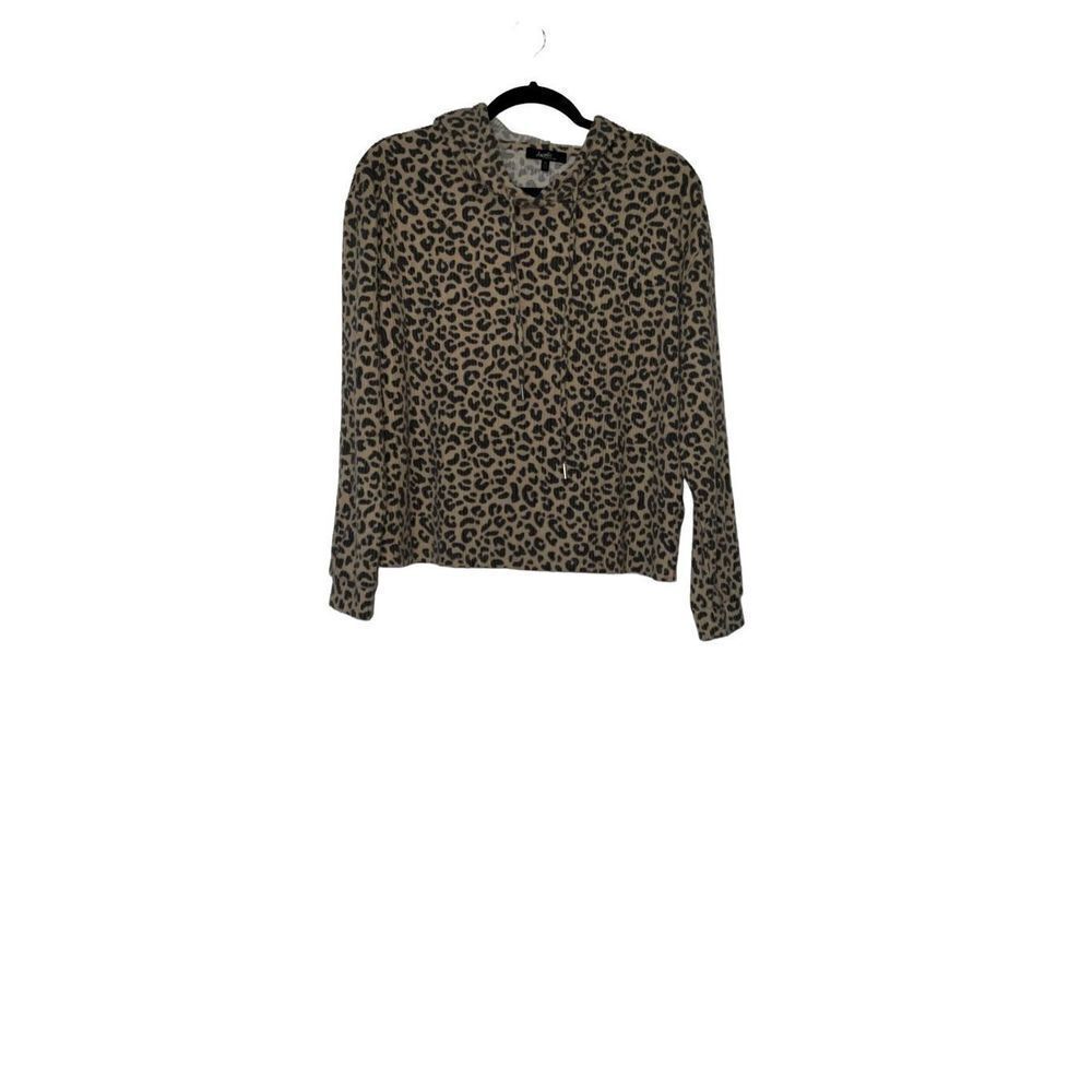 Angels Leopard Print Luxe Ribbed Hoodie - Picture 6 of 8